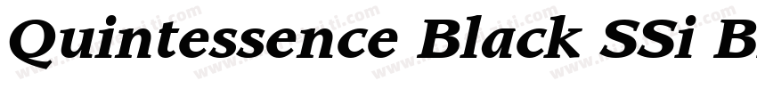 Quintessence Black SSi Black Italic字体转换